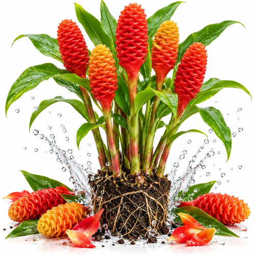 Awapuhi Shampoo Ginger Plant Live for Planting, Zingiber Zerumbet, 4-8"