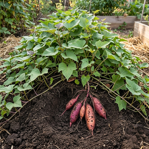 10 Purple Sweet Potato Starter Slips for Planting, Vegetable Garden Plants