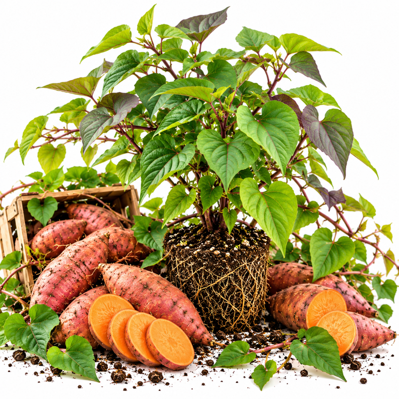 Sweet Potato Plant Live, 4 to 7 Inches Tall, Outdoor Garden Plant