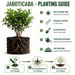 Jaboticaba Plant Live 1 Ft Tall, Black Jabuticaba Fruit Tree for Garden, Patio Containers and Indoor Growing