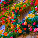 Climbing Roses Live Plants, Golden Orange Rose Climbing Bushes for Planting, No Pot, Cut Back, Well Rooted, No Leaf for Planting