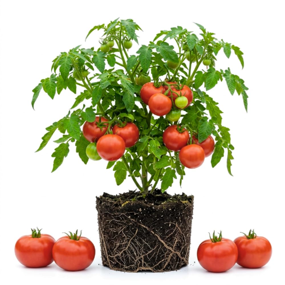 Set 2 Tomato Plants, Beefsteak Tomato Plants Live, 4-6 Inc Tall, Large Red Tomatoes for Indooor Outdoor Planting