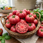 Set 2 Tomato Plants, Pink Tomato Plants Live, 4-6 Inc Tall, Sweet Tomatoes for Trellis, Indoor Outdoor Garden