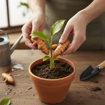 Set 8 Turmeric Roots for Planting, Fresh Yellow Turmeric Root, Curcuma Longa, Ready for Indoor Outdoor Gardening