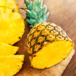 Set of 2 Elite Gold Pineapple Live Plants, 4-6" Tropical Pineapple Plants for Indoor Outdoor Growing, Patio Container Garden, No Pot, Fast-Growing