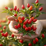 Set of 100 Seeds Pequin Chili Pepper, Red Peppers Vegetable Seed, Pequin Pepper Plant for Indoor Outdoor Gardening