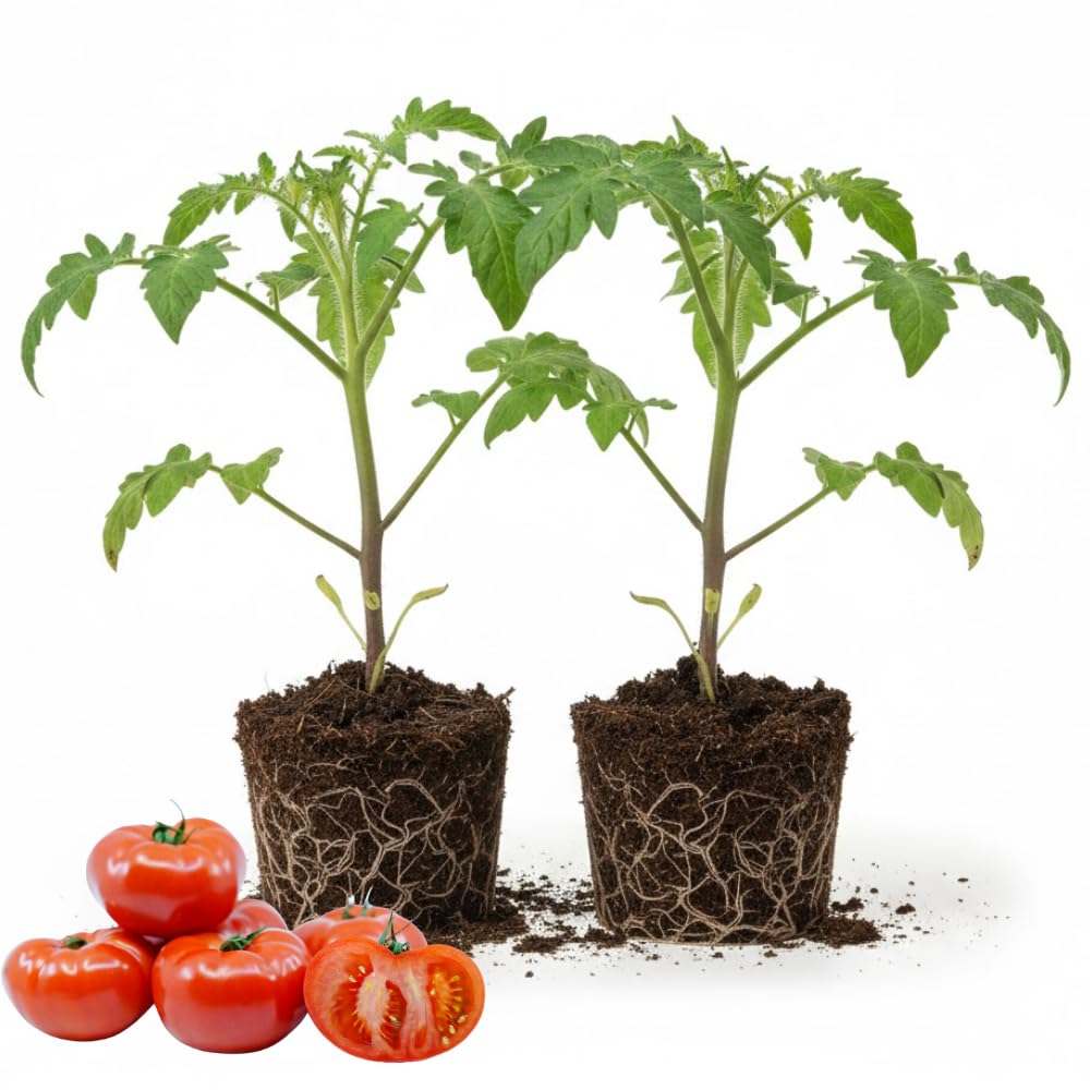 2 Better Boy Tomato Plants Live, 4-8 Inch Tall, Tomato Live Plants Well-Rooted for Garden