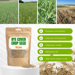 5 Pound Rye Cover Crop Seeds, Cereale Rye Cover Crop Seeds for Garden Beds and Outdoor Growing