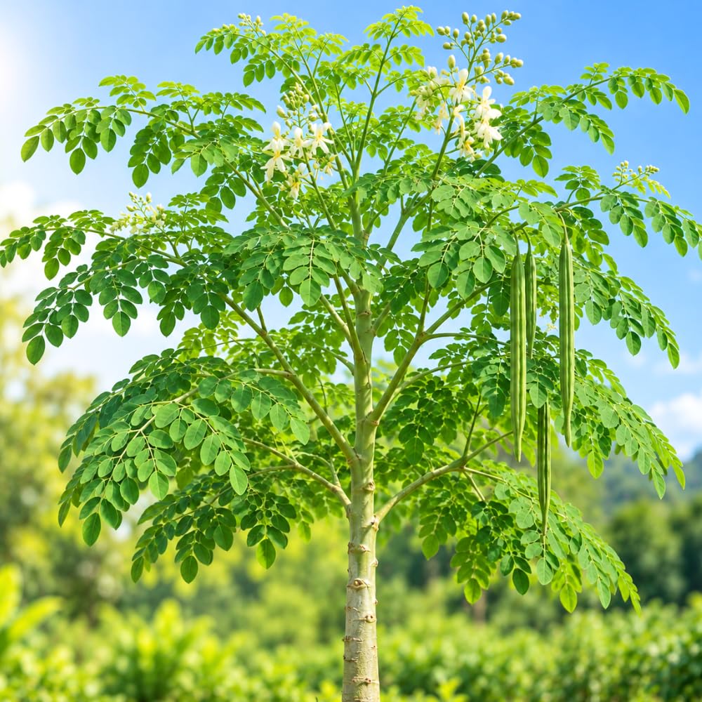 Moringa Oleifera Plant, Moringa Tree Live in Pot, 4-8 Inches Tall