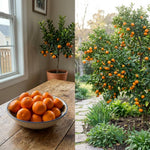 Satsuma Mandarin Tree Live Plant in 1 Gallon, Citrus Fruit Tree, Sweet Mandarin Orange Plant, Easy Growing Sweet Fruit Plant for Patio and Garden