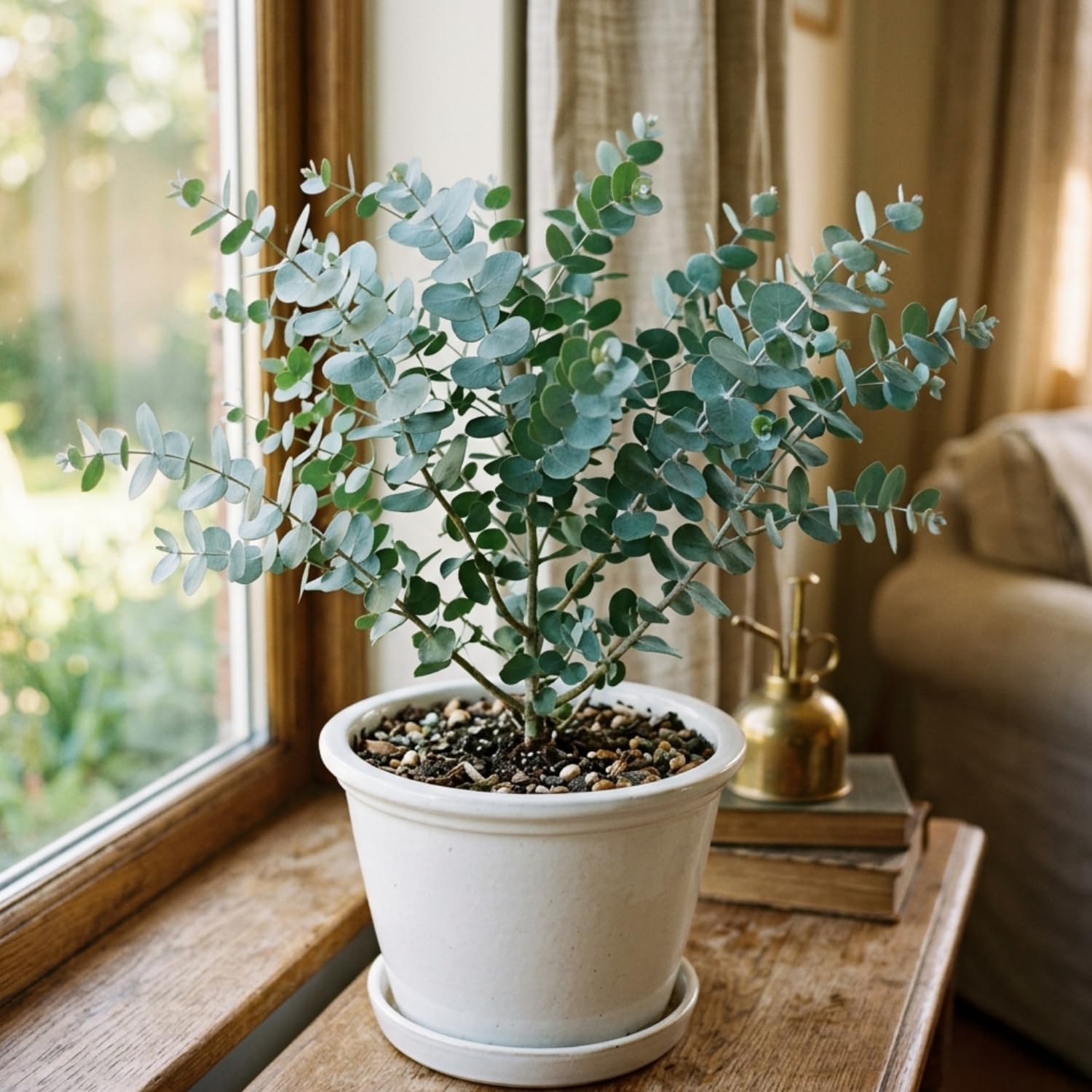 Silver Dollar Eucalyptus Plant Live, Eucalyptus Tree Live, Well Rooted Starter Plants, Fragrant Foliage Ornamental Plant, 5-7 Inches Tall, Indoor Outdoor Landscape