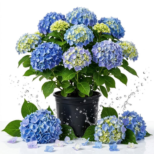 Blue Hydrangea Live Plant, Bloom Shrub, 6-12 Inch Tall