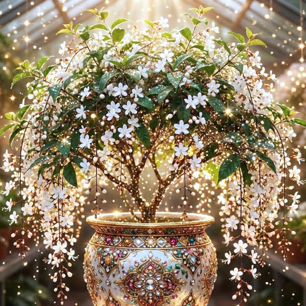 Clerodendrum Wallichii Plant Live, 5-9 Inch Tall White Flowering Clerodendrum Smithianum, Rare Plant for Indoor or Outdoor Growing