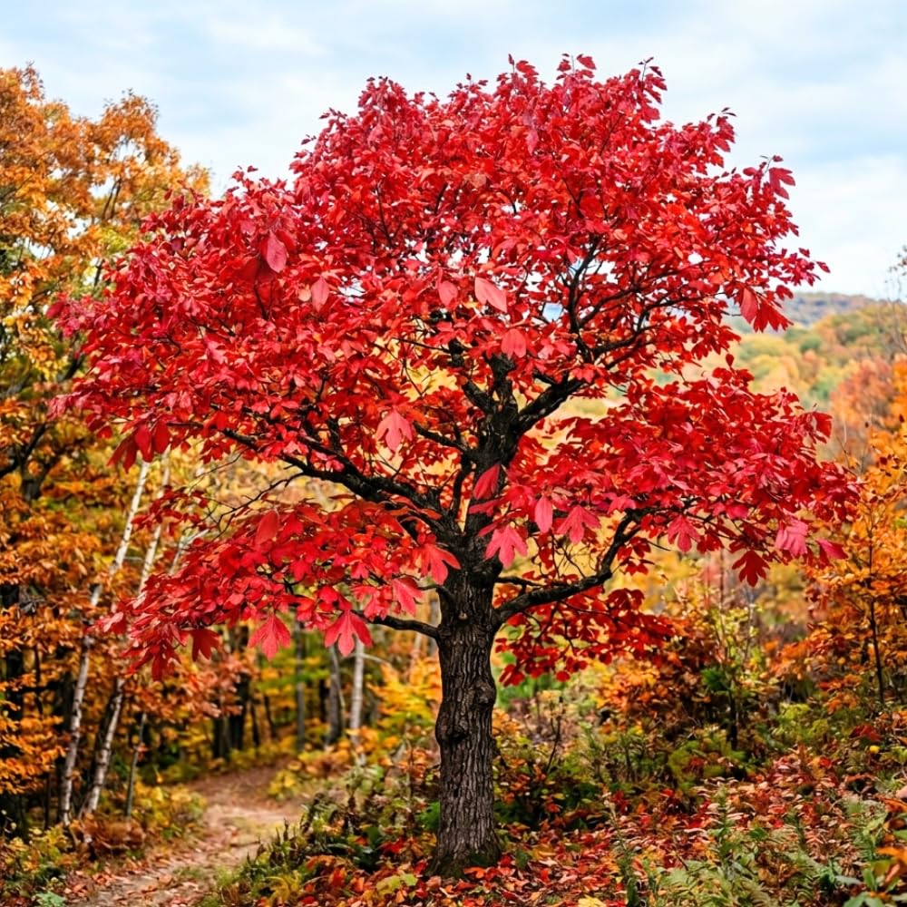 Sassafras Tree, Outdoor Landscape Shrub, 1-2 Ft Tall