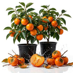 2 Persimmon Live Plants, Well-Rooted Fruit Tree, 6-12 Inch Tall