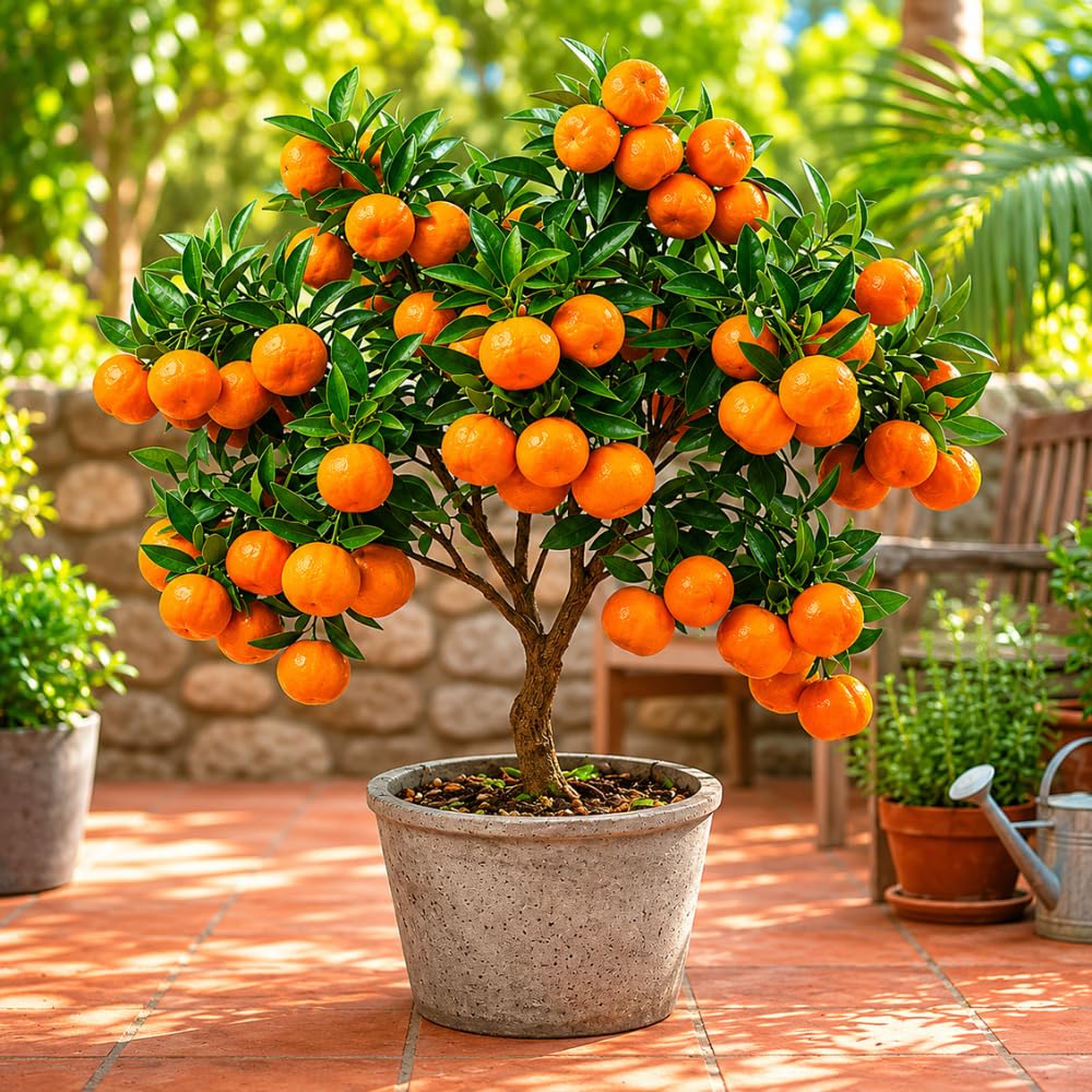 Upright Mandarin Tree Live Plant Grafted 2-3 Feet, Fast-Growing and Bear Fruit for Citrus Garden Outdoor Planting Zones 9-11