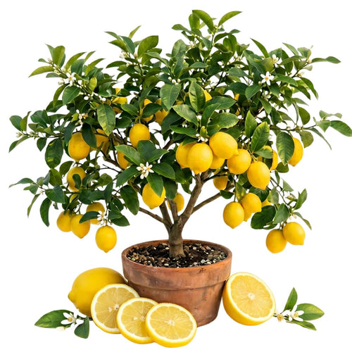 Live Grafted Meyer Lemon Tree Plant, 2 Feet Tall, Fragrant Citrus Tree, Fragrant Yellow Fruit Plant for Indoor or Outdoor Growing