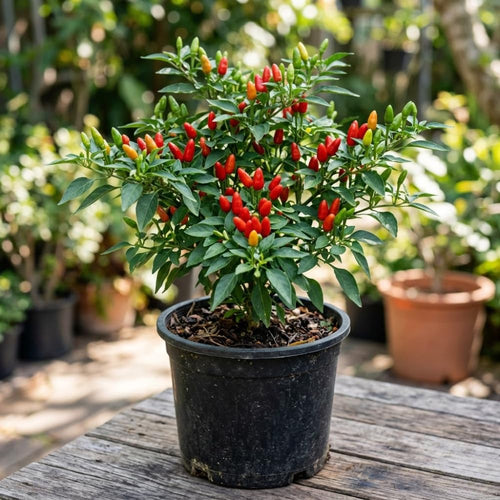 Set of 100 Seeds Pequin Chili Pepper, Red Peppers Vegetable Seed, Pequin Pepper Plant for Indoor Outdoor Gardening