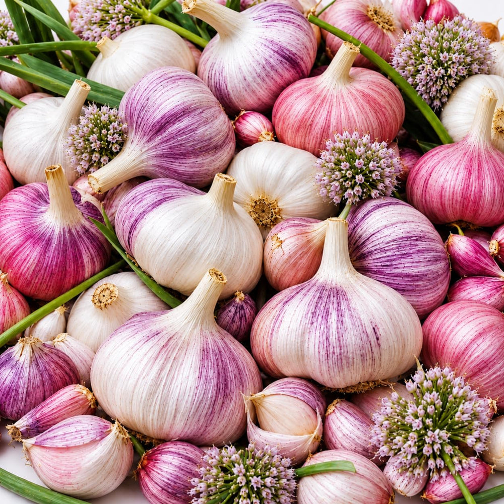 1 Pound Garlic for Planting in Spring Softneck, 5-6 Large Garlic Bulbs for Planting, Fresh and High Yield Bulb Variety Pack, Hardy and Fast Growing