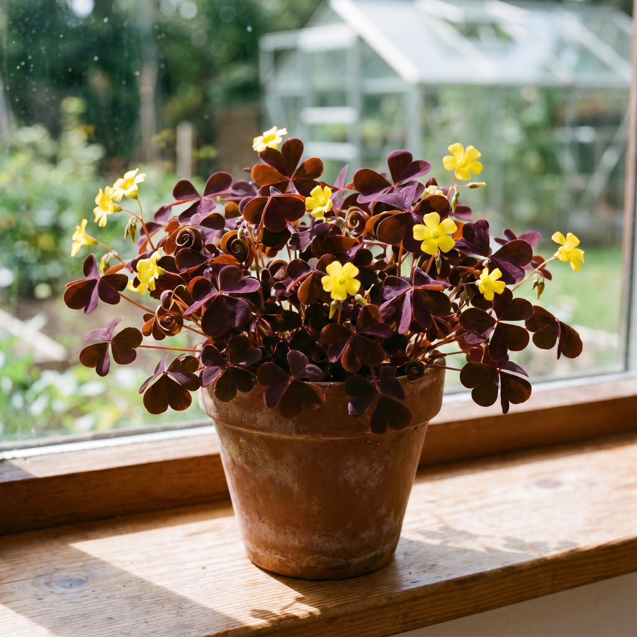 Set of 3 Purple Oxalis Plants Live, Oxalis Triangularis Shamrock Plants, 4 to 8 Inches for Hanging Basket, Container Growing