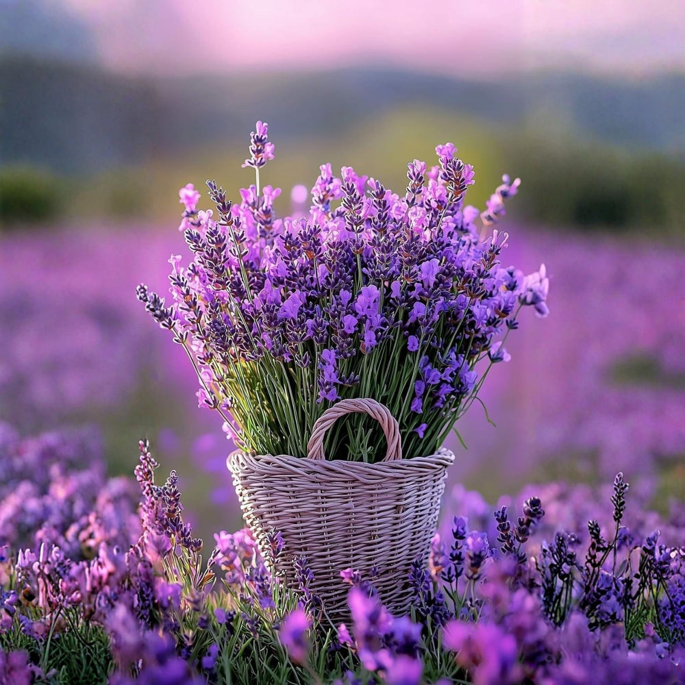 2 Fragrant Lavender Plants Live, Easy Care Decorative Lavender for Indoor Outdoor Gardens, 4-7 Inch Tall