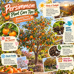 1 Pot Persimmon Tree Plant Live, Well-Rooted Fruit Tree, 6-12" Tall