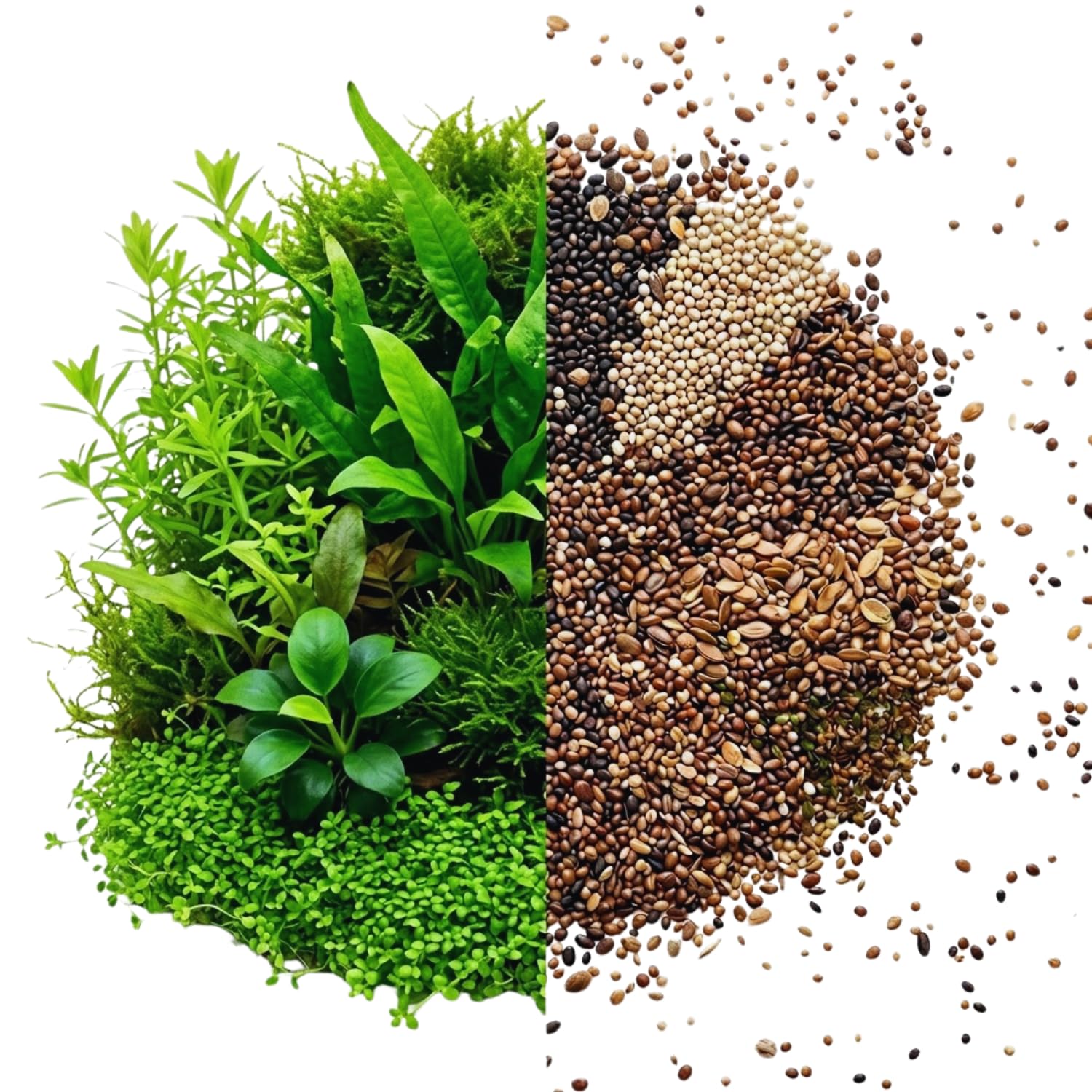 Set 300 Aquarium Grass Plant Seeds for Planting, Mix Aquarium Seeds, Ground Cover Freshwwater Grass Aquatic Seed Planting