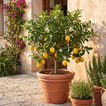 Meyer Lemon Tree 1-2 Ft Tall, Air Layered Citrus Tree in Gallon Pot for Indoor and Outdoor Fruit Growing, Fruit Bearing Trees